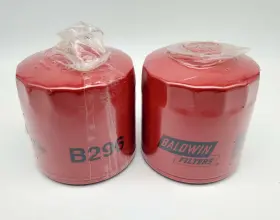 B296 Baldwin Spin-on Oil Filters 5/8 Inch -18 Thread 3-7/8 H 3-11/16 D Pack Of 2 B296 Baldwin Spin-on Oil Filters 5/8 Inch -18 Thread 3-7/8 H 3-11/16 D Pack Of 2