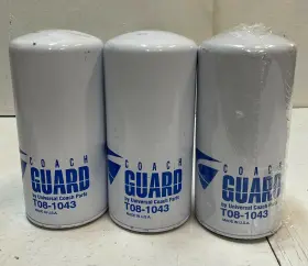 Coach Guard T08-1043 Three Lube Oil Filters Set Of