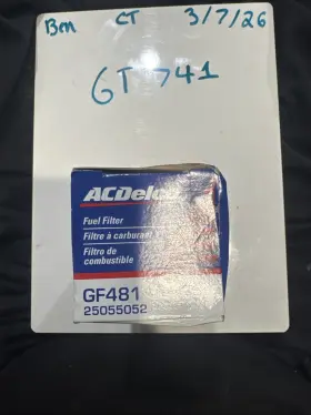 Delco Gf481 Gm 25055052 Fuel Filter Acdelco Genuine Sold Individually