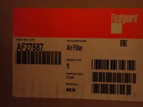 Fleetguard Af27687 Buy It Now Includes One New N.o.s Air Filter Hf 27687