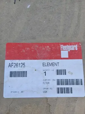 Af26125 Fleetguard F26125 Air Filter Free Shipping New