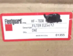 Hf7038 Fleetguard New Genuine Hydraulic Filter Element 25.55 Inch X 3.8 1.71