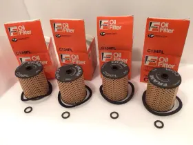 C134pl Fram 4 Oil Filters Nos With Gaskets In Original Boxs