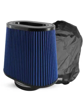 Huquzn Filterzhgllx04 High-flow Universal Clamp-on Air Filter 4 Inch Flange Diameter 7.5 Inch