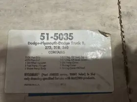 51-5035 Mccord Lower Gasket Set 9w 273 318 340 Dodge