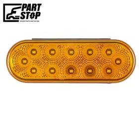 Partstop F00867s125 Led Trailer Clearance Side Marker Light With Reflex Reflector Oval Amb
