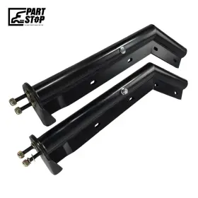 Partstop Fd007 45 Degree Angled Mud Flap Hanger Black Steel 28 Inch Narrow Bolt Spacin
