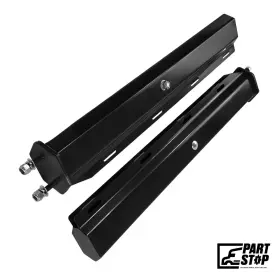 Partstop Fd009 Straight Mud Flap Hanger Black Steel 30 Inch Standard Bolt Spacing Fits