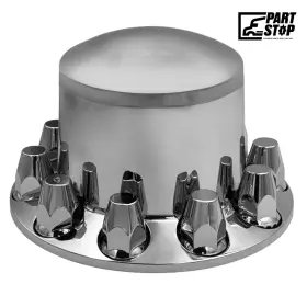 Partstop Flg002 Silver Wheel Cover Kit 10 Hole 33mm Thread On Nut Covers Fits 20 22.5 2