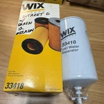 Fuel Water Separator Filter-diesel, Turbo/aftercooled Wix 33418. Fixed Price $24.65.