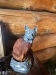 Vintage Andrea Sadek Tin Chin Cat W/bowtie Lamp Amber Body Light Works!. Fixed Price $60.00.