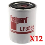 (12) Fleetguard LF3536 Oil Filter Oem Cummins Case Pack. Fixed Price $154.95.