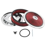 High Flow 14"X3" Round Air Cleaner Filter Kit Compatible With Gmc Red Chrome. Fixed Price $71.90.