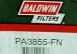 Genuine Baldwin PA3855 Fn Air Filter Element W/fins & LID-FIAT-ALLIS-HITACHI-193. Fixed Price $69.95.