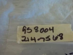 Threaded Hex Plug W/ O-ring Pk Qty 9S8004/214-756 CATBX17. Fixed Price $40.00.