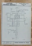 Original Lucas Triumph Motor Cycles Trw Wiring Diagram 1956 W2376. Fixed Price $12.65.