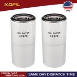 2PCS LF670 Spin-on Lube Oil Filter, Compatible With Cummins Engines. Fixed Price $29.75.