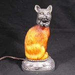 Vintage Mcm Cat Figural Lamp With Glowing Amber Body & Sculpted #4292. Fixed Price $85.95.
