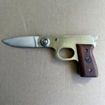 Vintage United Folding Locking Knife Gun Stainless Steel Taiwan Wood Handle. Fixed Price $39.99.