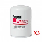 (3) WF2077 Fleetguard Coolant Water Filter Cummins Pack. Fixed Price $44.95.